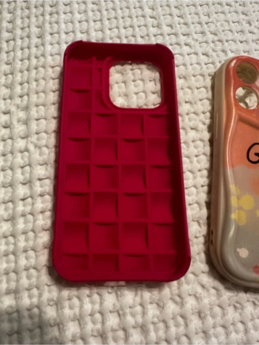 Pink Silicone & Multicolor Graphic Phone Case Bundle for IPhone 14 Pro